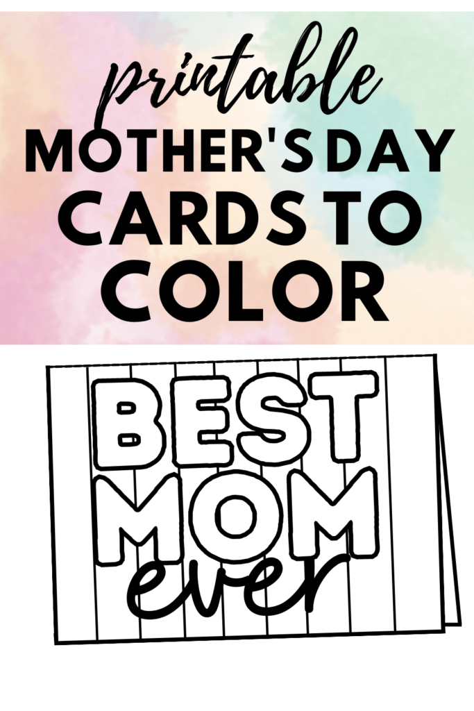 Free Printable Mother's Day Cards To Color PDF