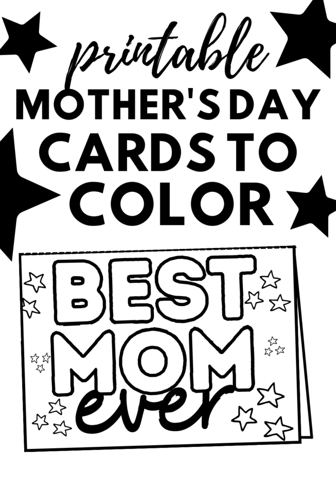 Mother's Day Cards For Preschoolers To Color