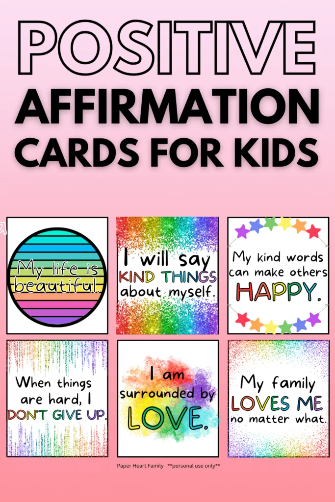 Printable Positive Affirmation Cards For Kids