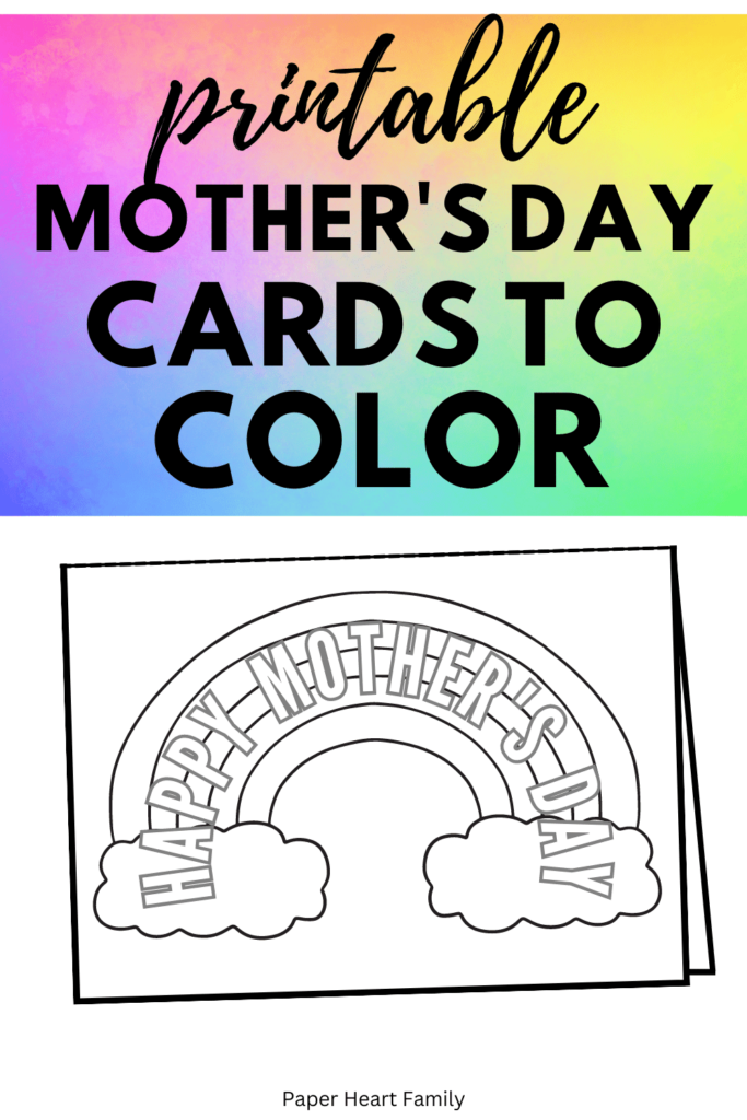 Children's Mother's Day Cards To Color
