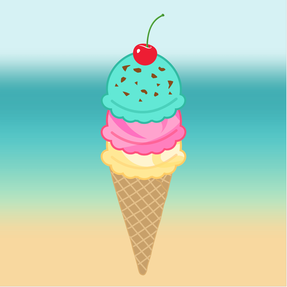 Free Printable Ice Cream Craft (Black and White and Pre-Colored!)
