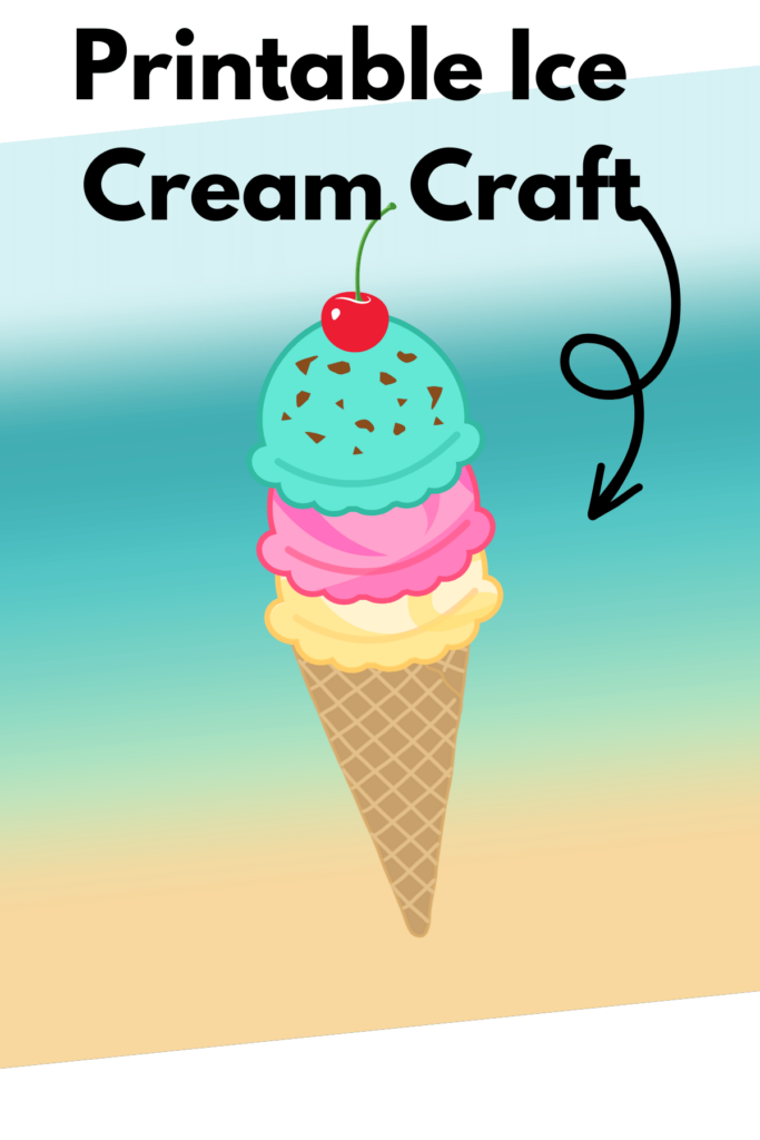 Printable ice cream craft final product example