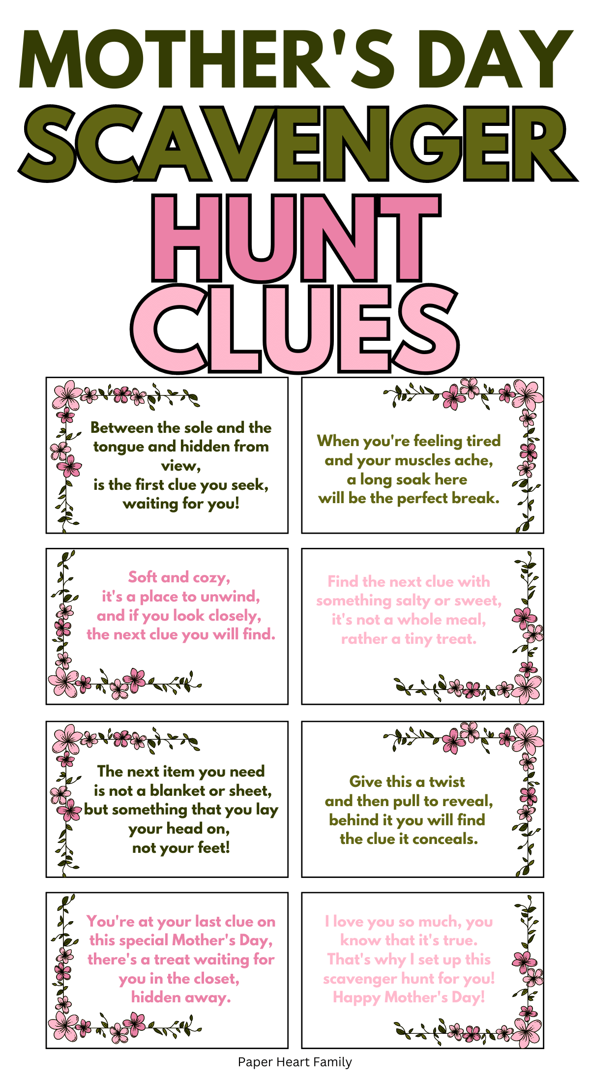 Mother's Day Scavenger Hunt That Your Mom Will Love