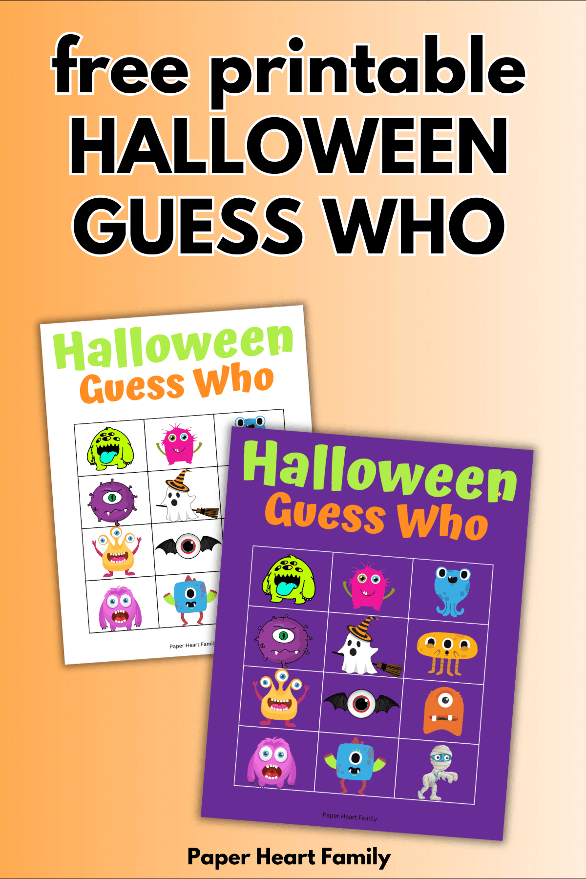 Free Printable Halloween Guess Who For A Fun Holiday Free Printable Halloween Guess Who For A Fun Holiday