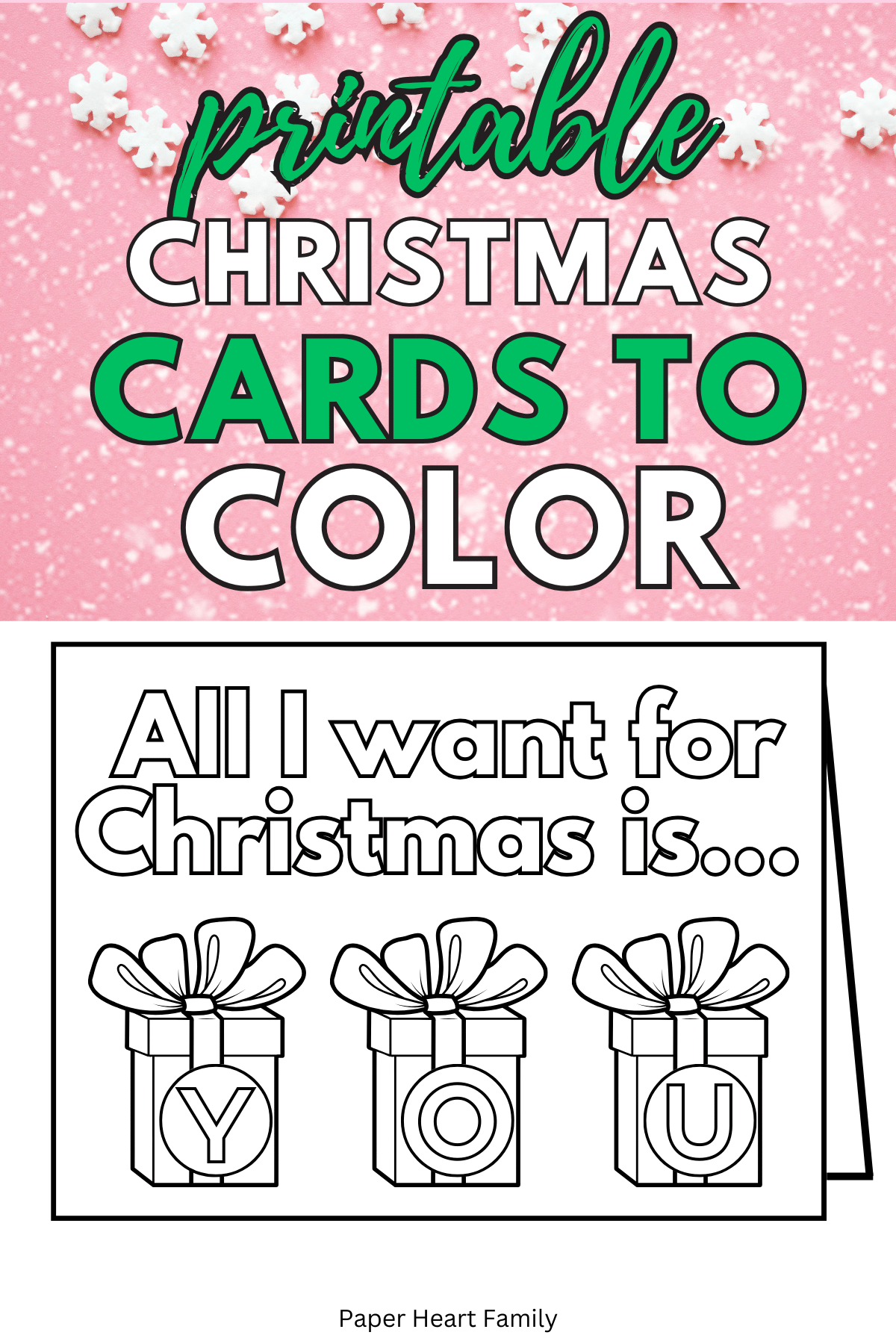 7 Festive Printable Christmas Cards To Color For Kids