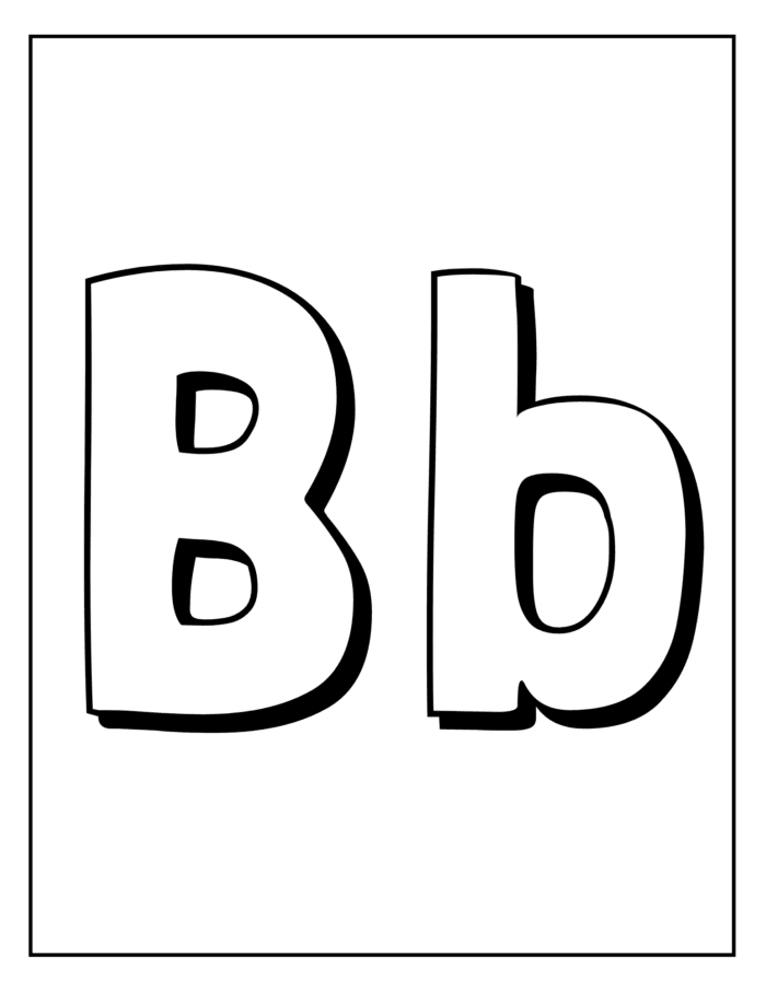 Uppercase and lowercase B worksheet