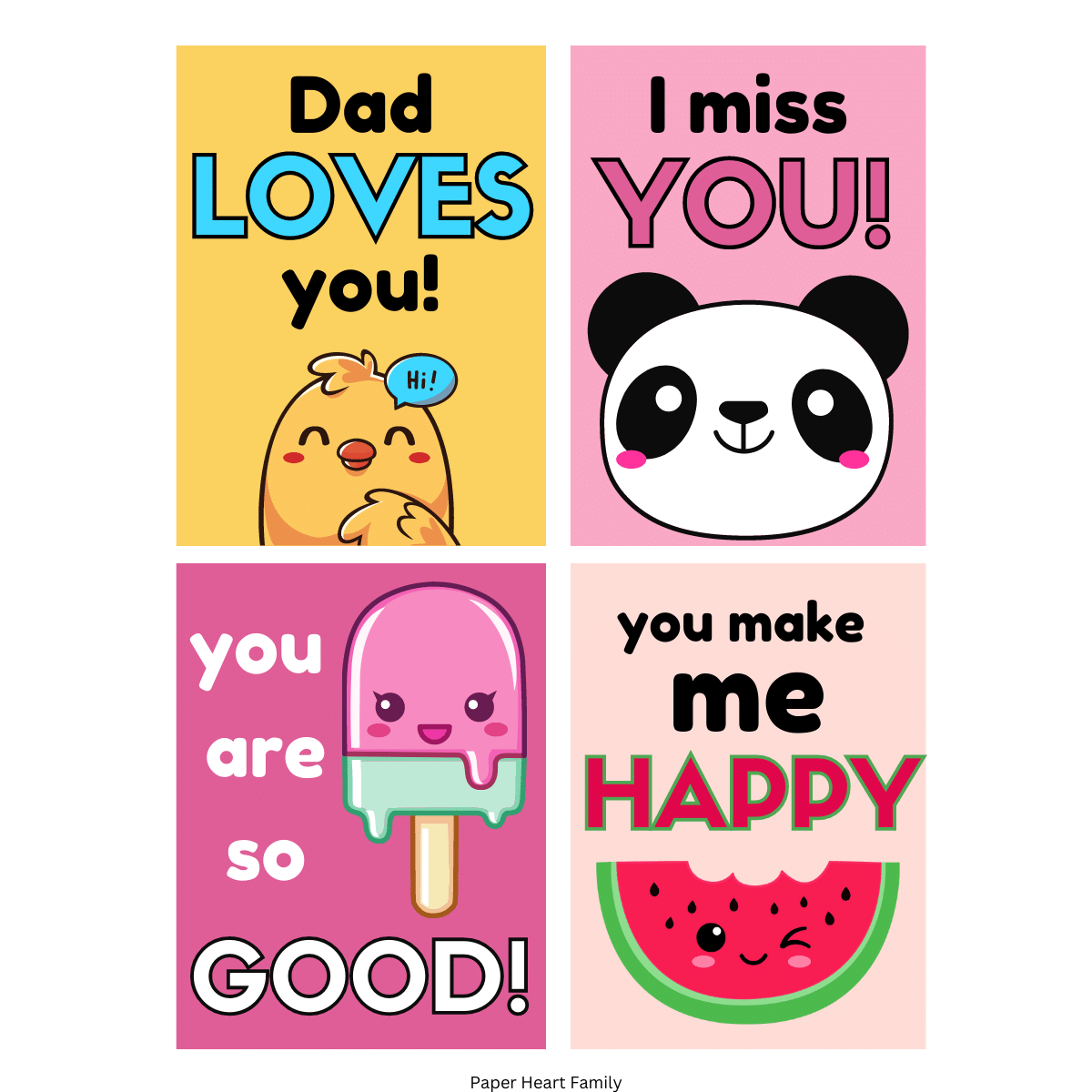 CUTEST Printable Lunch Box Notes For Kindergarteners