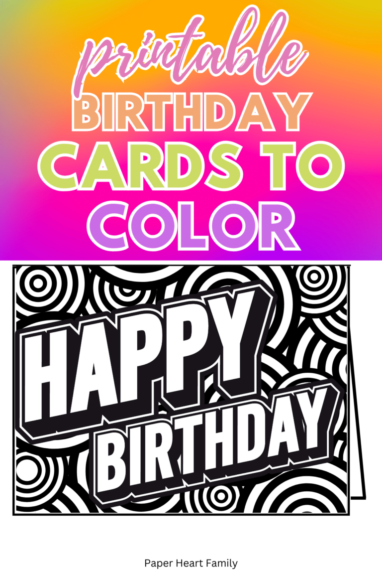 7 Free Printable Birthday Cards To Color For Kids