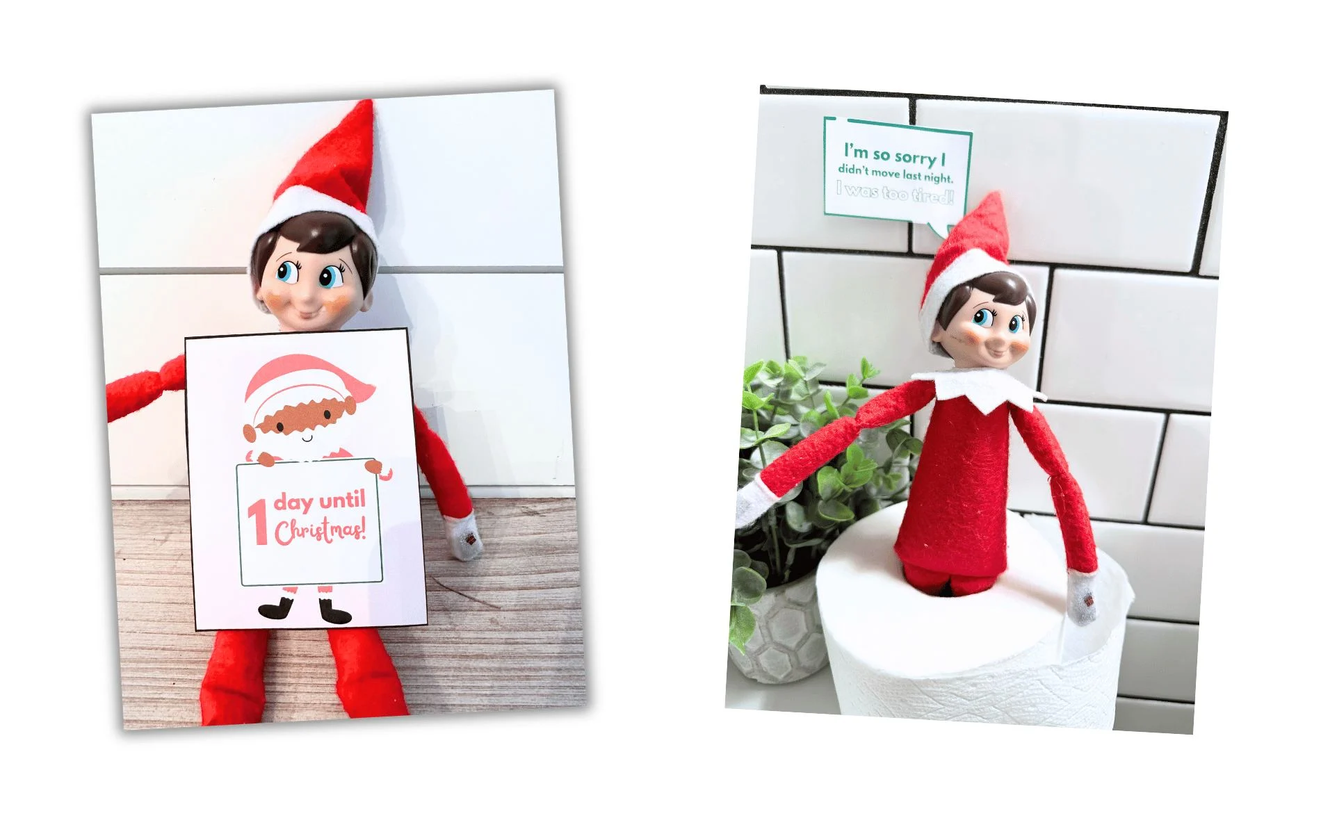 Printable messages and Christmas countdown from the Elf on the Shelf