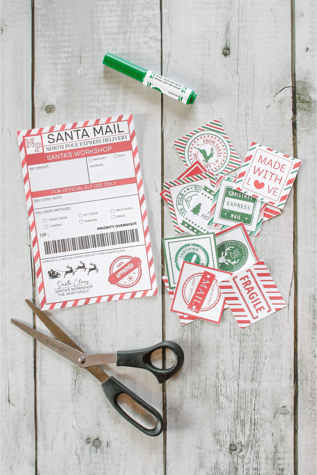 Printable label and stickers cut out