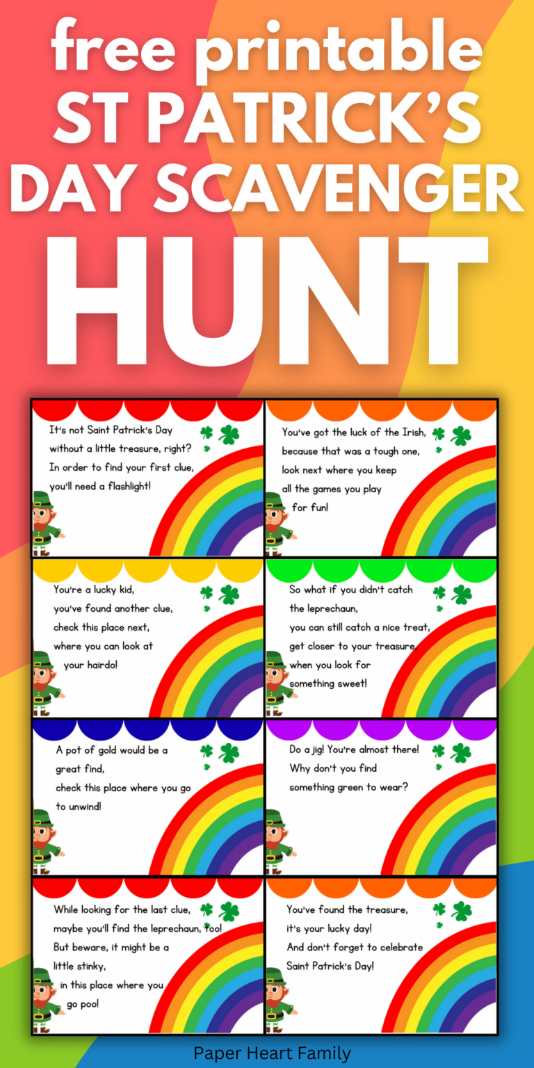 Fun Printable Saint Patrick s Day Scavenger Hunt For Kids Fun printable saint patrick s day scavenger hunt for kids