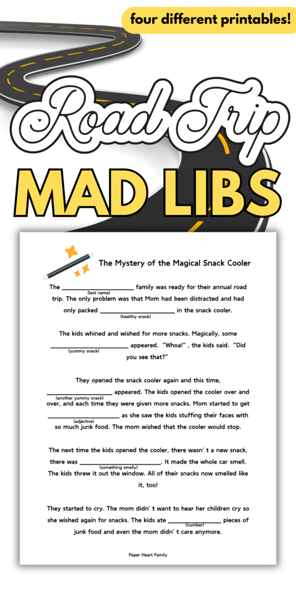 Super Funny Road Trip Mad Libs Printables