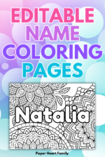 8 Fun Editable Name Coloring Pages To Print