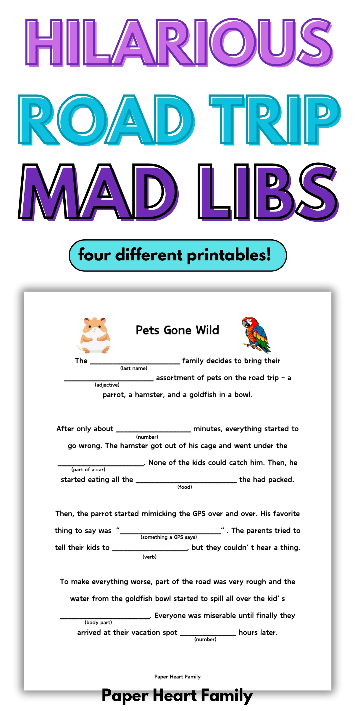 Picture of "Pets Gone Wild" Mad Libs